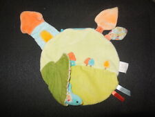 doudou plat rond maison arbre oiseau vert Valentine et Balthazar MOULIN ROTY