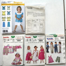 Lot patrons de couture Burda enfant du 3 mois au 4 ans fille garçon