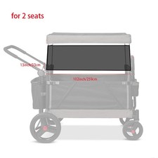 Pare-soleil réglable à quatre roues avec maille respirante pour poussettes