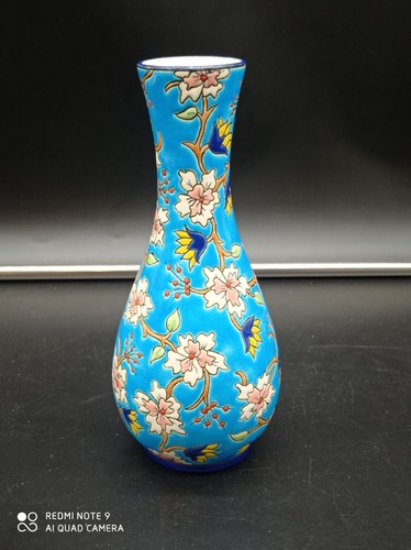 Vase emaux longwy décor - vase,