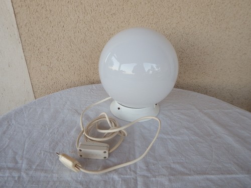 Lampe globe opaline blanche - opaline,