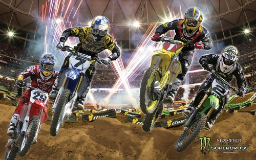 Toile tableaux course moto - course, de