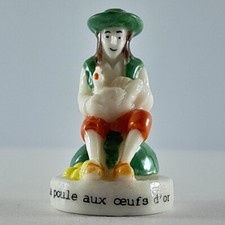 Fève en porcelaine La poule