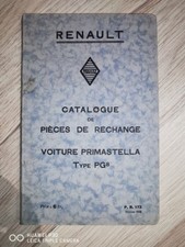 Renault Primastella Catalogue De Pièces De Rechange 1933