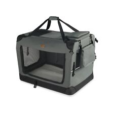 VOUNOT Sac transport pliable chien chat caisse cage portable 50x35x36cm gris