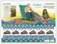 spain 2024 Leisure and Hobbies  CROCHET slip stitch chain 6v mnh FULL SHEET