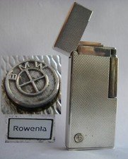 ROWENTA  elegant SILVER parfait briquet à gaz BMW / FEUERZEUG ACCENDINO LIGHTER