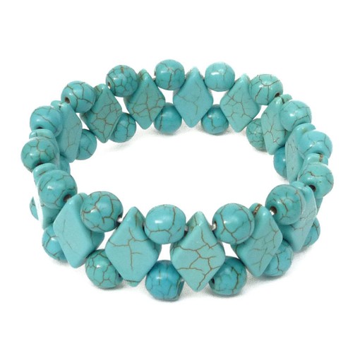 Bracelet bleu femme perles - bracelet,