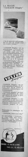 Publicité 1954 voxson dinghy - voxson,