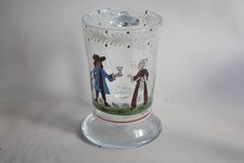 Chope à bière verre soufflé émaillé Bohème (72443)