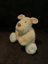 Doudou peluche musicale chien os beige créme  Jollybaby Etat neuf