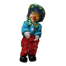 Clown musical personnage figurine statue design vintage céramique tissu N8065 