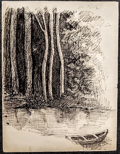 Dessin encre chine fin - encre, de