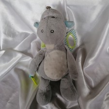 Doudou peluche dragon d'activités, gris, Obaïbi, Okaïdi
