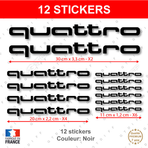 Stickers quattro noir - stickers,