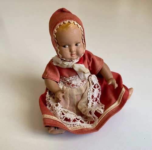 Ancien poupee chaperon rouge - ancien,
