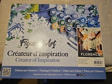 KIT PEINTURE AU NUMERO AVEC TOILE SUR CHASSIS 50X40 AFFICHE VINTAGE FLORENCE