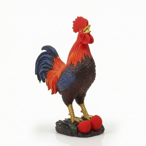 Coq résine sur pied - coq, en