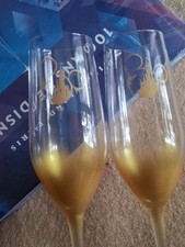 2 flûte à champagne en verre disney 30 ans Disneyland Paris 30ème anniversaire 