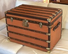 malle courrier Luxe Moynat orange circa 1910