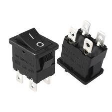 10Pcs AC12A/125V 10A/250V DPST 4P 2 I/O Ul Liste Interrupteur à Bascule Bateau
