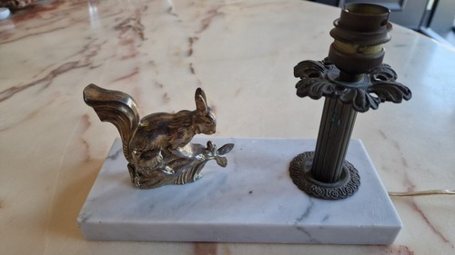 Lampe ancienne marbre et - lampe, en