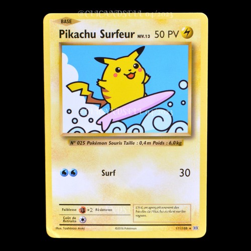 Carte pokémon pikachu surfeur - pikachu,