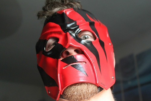 Leather kane wrestling - wrestling, mask