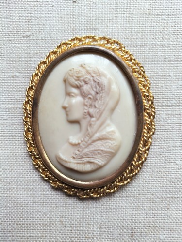 Broche camée vintage made - broche, in