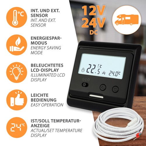 12v 24v thermostat régulateur - 24v,
