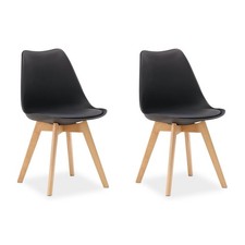 2 Chaises de Cuisine Noir