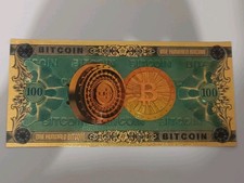 1x Billet De 100 Bitcoin -  BITCOIN - BTC - Commémoratif Cryptomonnaie - Neuf