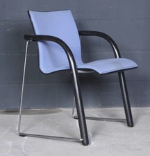 Chaise De Visiteur Thonet S 320 Conférence Wulf Schneider Noir Bleu Empilable