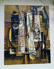 Cubisme artiste Yves Brassel, belle toile d'après Koupetzian