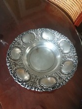 Argenterie Ancien Plat De Service Métal Argenté Poinconné Meguror Louis XV