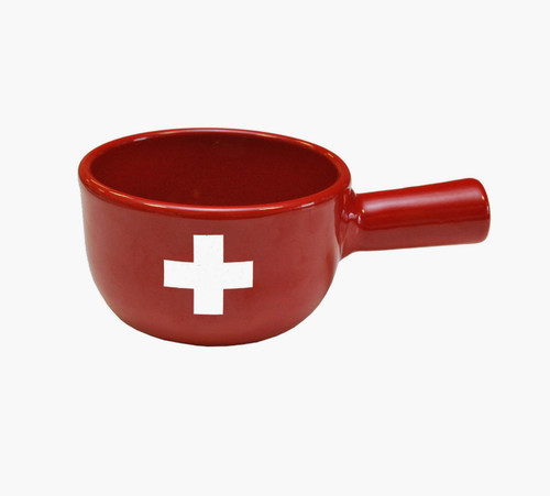 Swiss caquelon fondue rouge - swiss,
