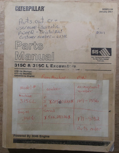 Manuel pièces excavateur - manuel,