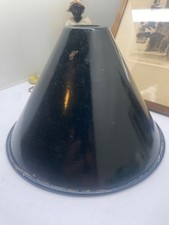 ANCIENNE SUSPENSION ABAT JOUR TOLE EMAILLE