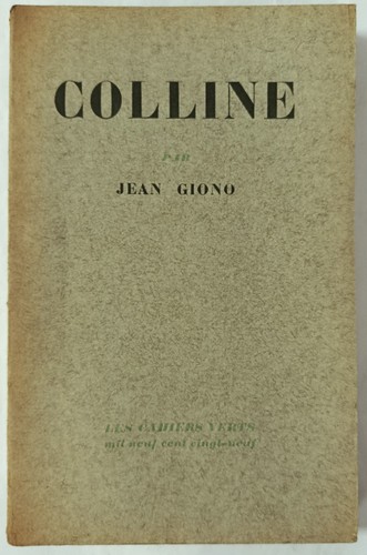 Jean giono colline 1929 - giono,