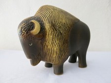 Bison en céramique Lisa Larson, Gustavsberg, Sweden, Édition limitée pour le WWF