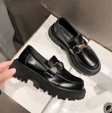 Chaussures plates cuir