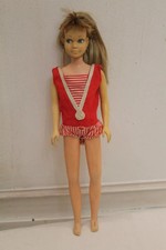poupée skipper 1963 barbie marin maillot bain rouge d'origine vintage ancienne