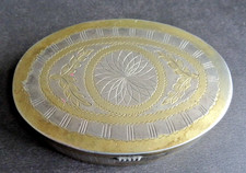 TRES BELLE TABATIERE ARGENT MASSIF VERMEIL EPOQUE XIX -XX