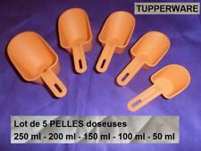 TUPPERWARE   LOT de 5 PELLES MESURES doseuses ( 5 contenances )