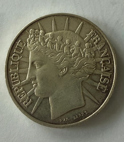 Pièce argent 100f fraternité - argent,
