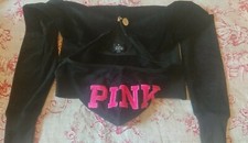 PINK VICTORIA'S SECRET GILET A CAPUCHE // VELOURS T.M NEUF
