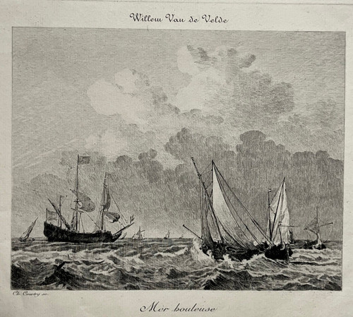 Mer bouleuse gravure - bouleuse,