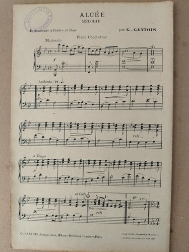 Rare cette partition - partition, ancienne