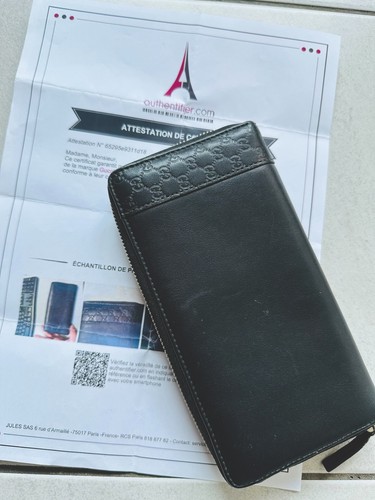 Portefeuille gucci cuir - portefeuille, en