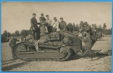 CPA Photo : Char Renault FT17 au camp de Souge / 1927